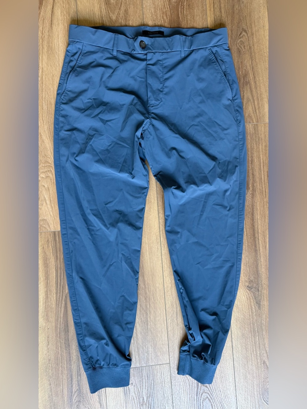 Greyson Mens 34x30 Montauk Jogger Pants Blue Stretch Golf Performance EUC